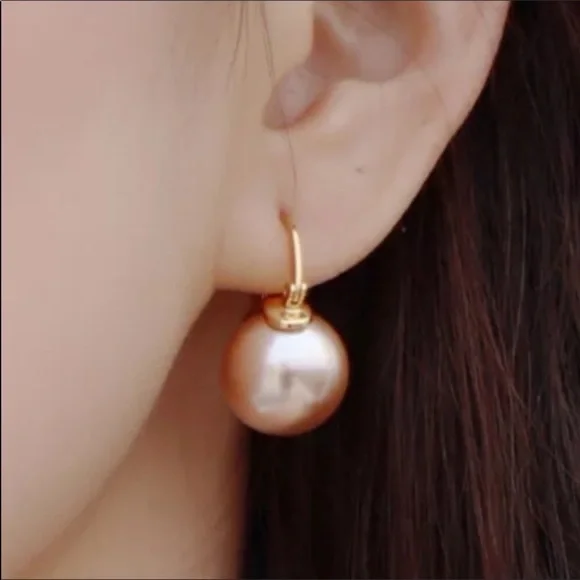 Kate Spade Rose Gold Pearl Earrings - Picture 4 of 4